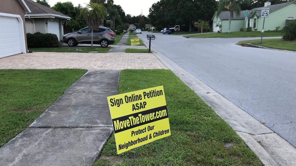 Residents have launched a petition calling for a planned public safety radio tower off Prospect Road north of Tallevast Road be moved to another location.