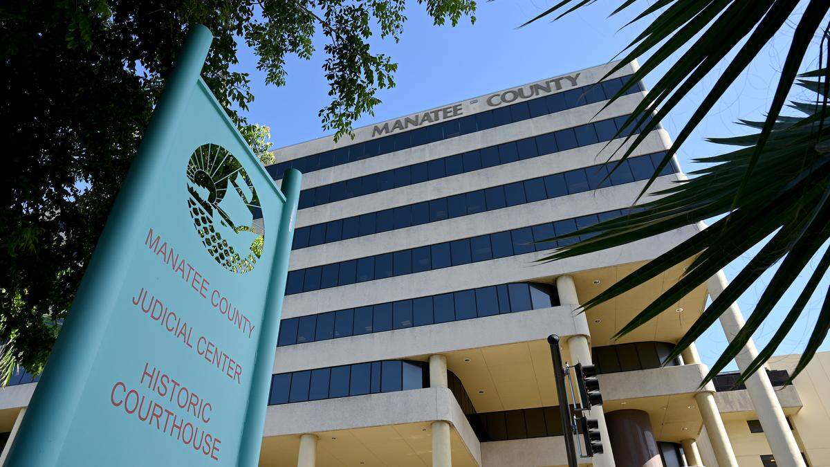 Manatee County Administration building in downtown Bradenton on August 5, 2025.
