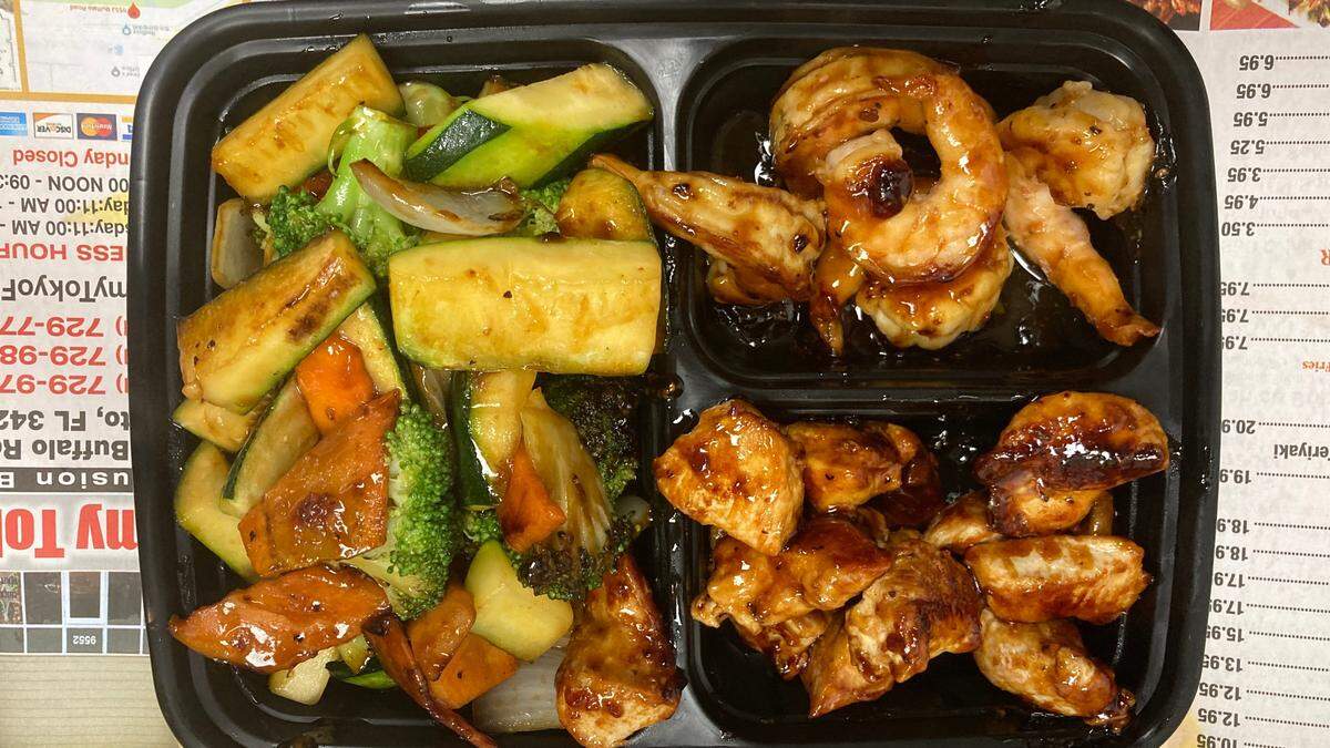 Cooked items from the Hibachi grill are popular at Yummy Tokyo Asian Fusion Bistro, located at 9552 Buffalo Road, in the Gateway Commons shopping center on the southeastern corner of Moccasin Wallow Road and Interstate 75.