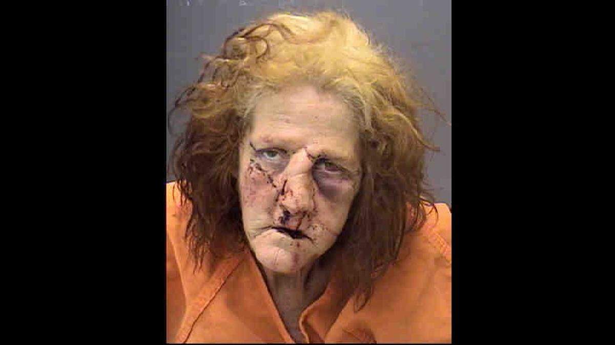 Jacqueline Burge, 54, a convicted felon, was arrested Tuesday after she fled from Sarasota deputies and caused a head-on collision on the interstate.
