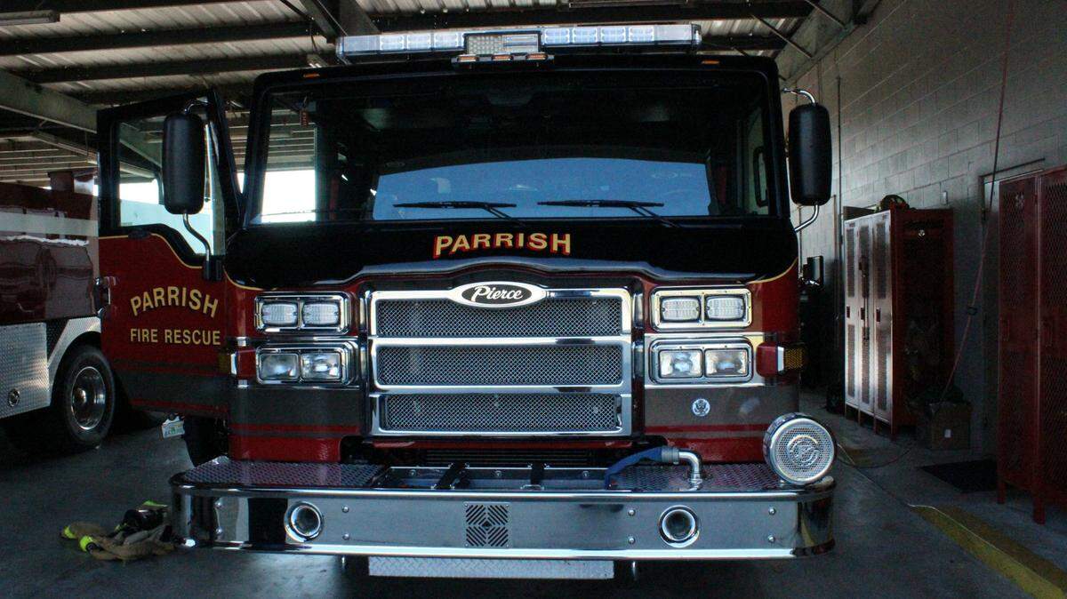 The Parrish Fire District recently added a new fire truck, which carries 1,000 gallons of water, to its firefighting fleet.JAMES A. JONES JR./Bradenton Herald