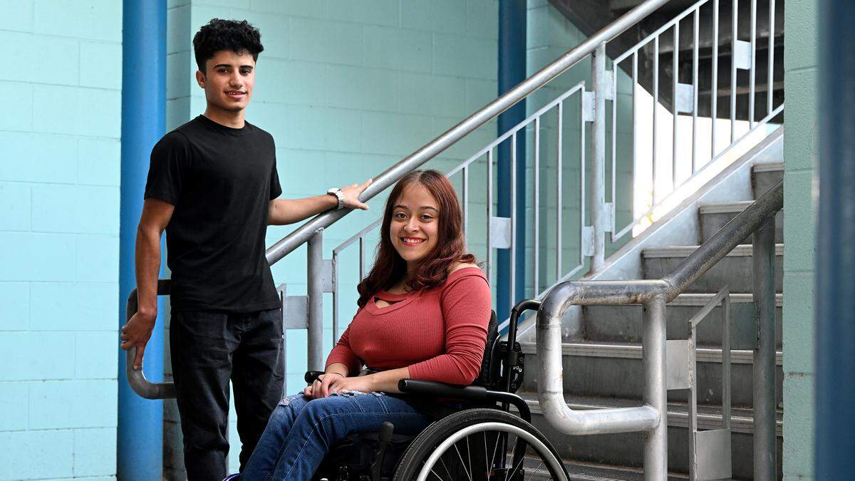 Bayshore High students Ibrar Faqirkhil and Genesis Catoni are participating in the Bruins extended day program which allows them to take more classes late in the day for a variety of reasons.