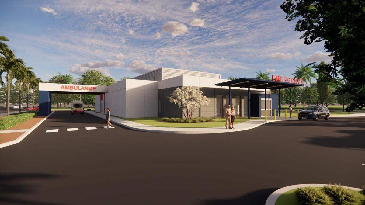 Architectural rendering of HCA Florida South Bradenton Emergency Department planned for 6215 14th St. W., Bradenton. The new facility is scheduled to begin service in the summer of 2024.