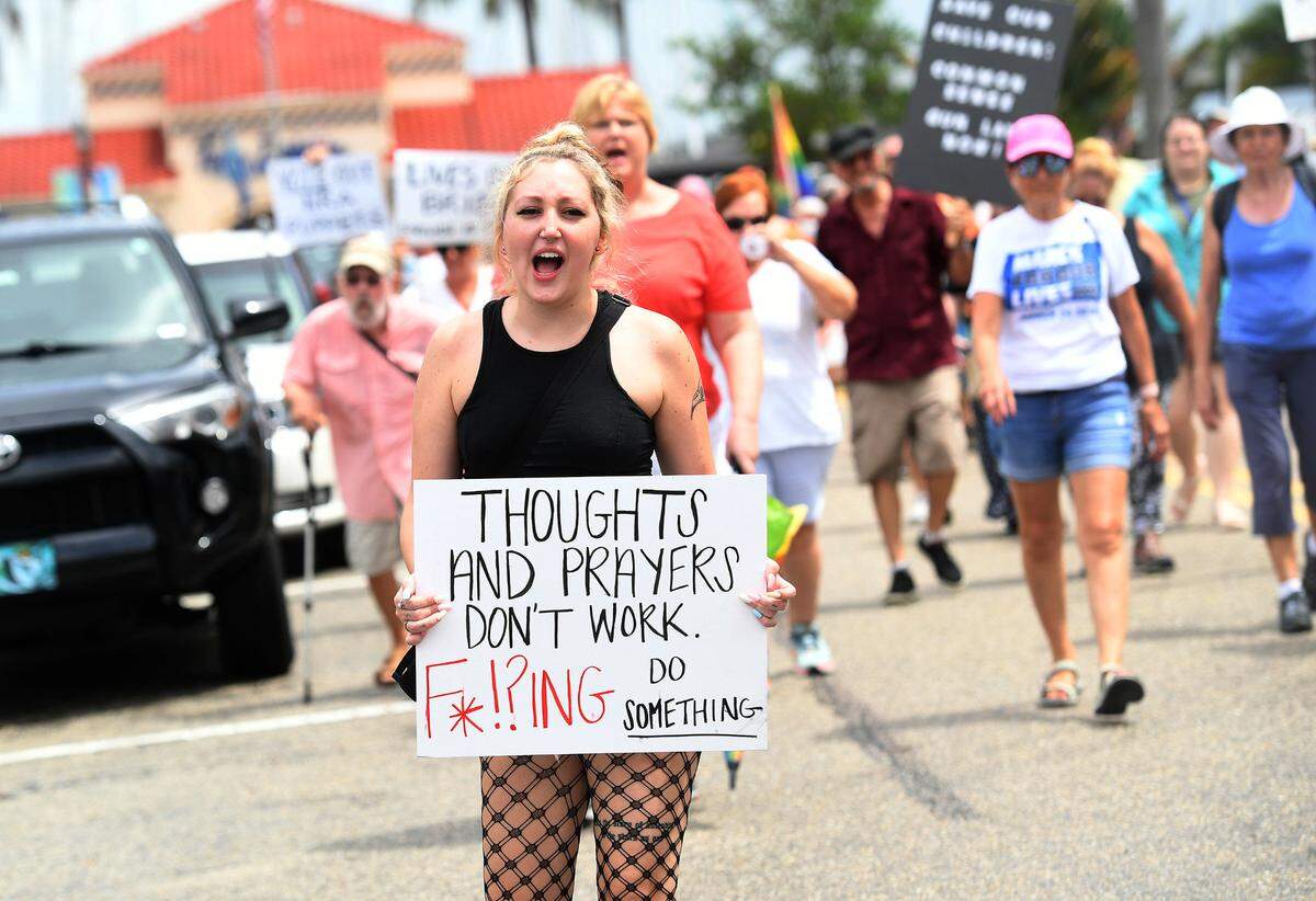 March For Our Futures, an anti-gun violence march and rally organized by Women’s Voices of Southwest Florida, marches from the Riverwalk splash park to Bradenton’s Historic Courthouse.