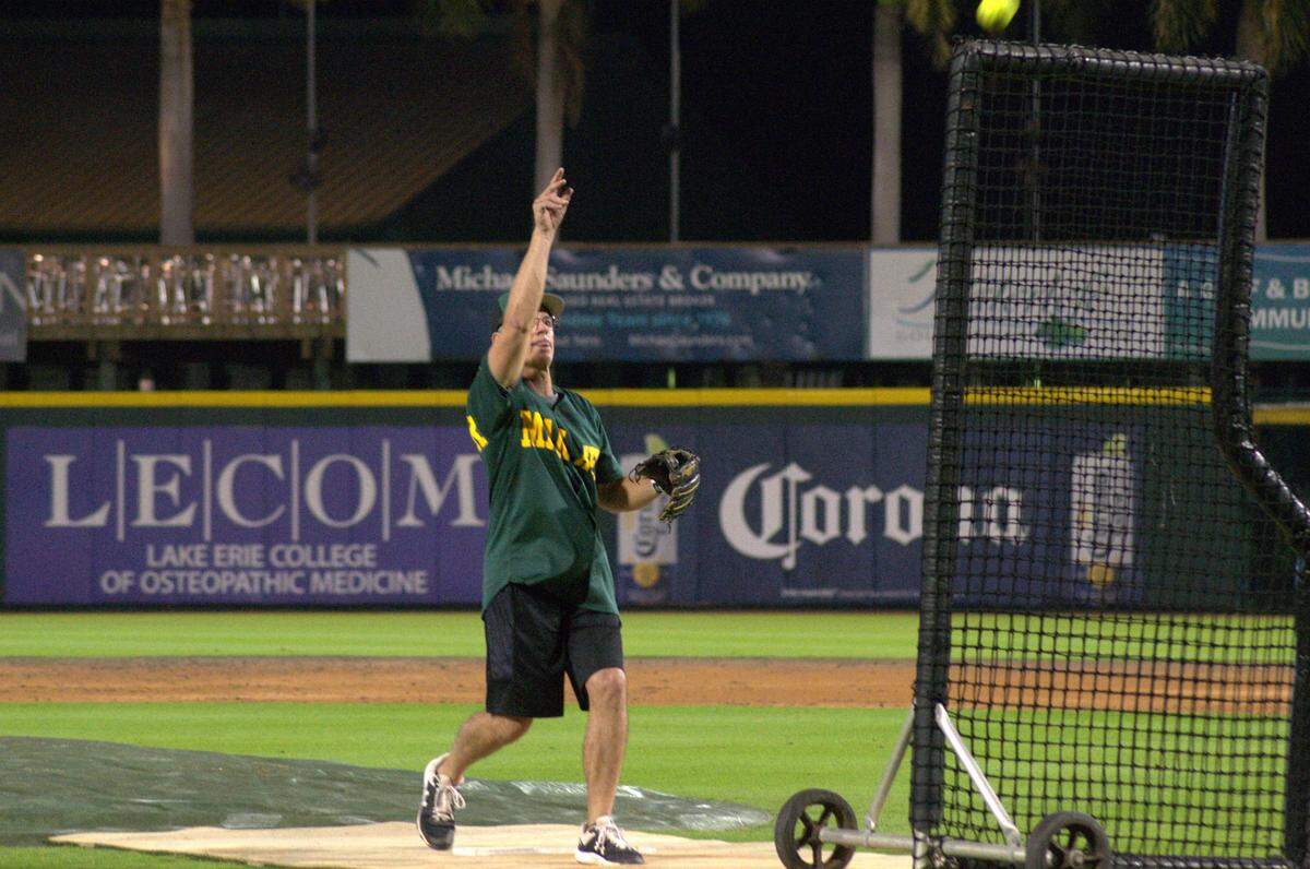 The Bradenton Police Department faced off against the Manatee County Sheriff’s Office in “Battle of the Badges,” a baseball match for charity at LECOM Park on Tuesday.