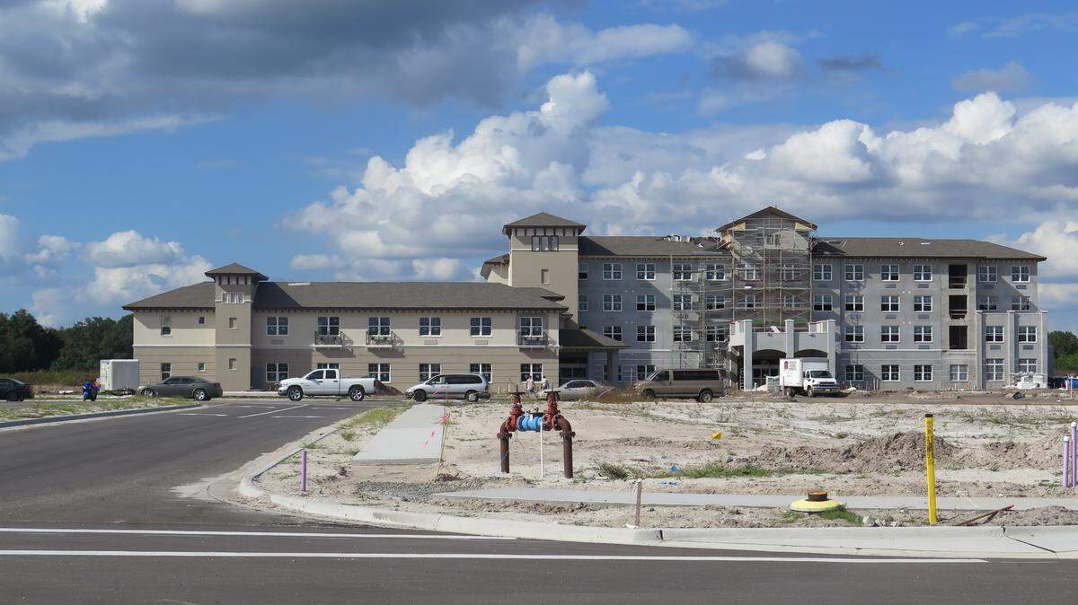 Sarasota-based Starling Group is on track to finish construction work on The Sheridan at Lakewood Ranch in April. The general contractor is building the 121-unit assisted living and memory care facility for Senior Lifestyle Corp. MATT M. JOHNSON/Bradenton Herald