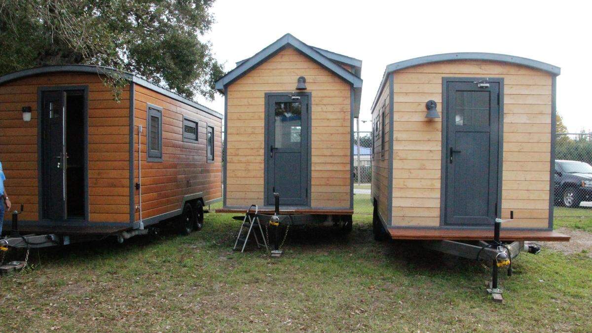 These tiny houses were manufactured in China. In the future, Mike Dixon hopes to manufacture his own product line in the United States, perhaps in the Bradenton area.
