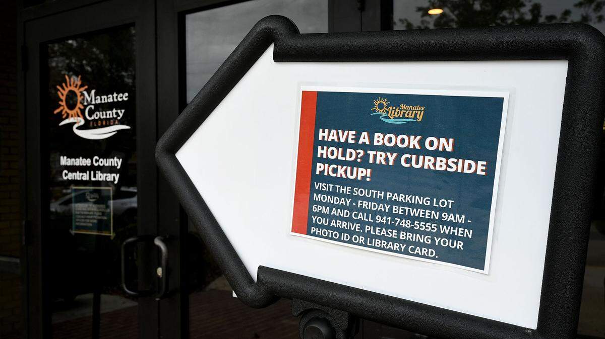 The Manatee County Central Library is offering curbside service while the building is closed for repairs from hurricane damage. The library will reopen Monday, Feb. 3, officials say.