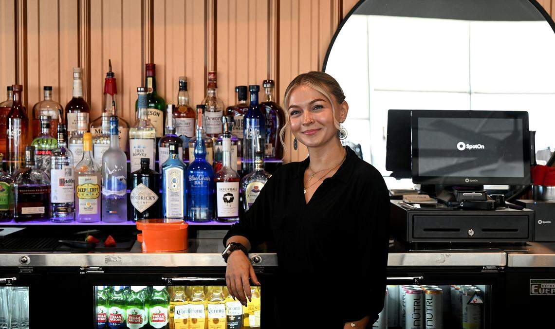 Manager Sasha Davis at Pork Belly’s, 9516 Cortez Road West.