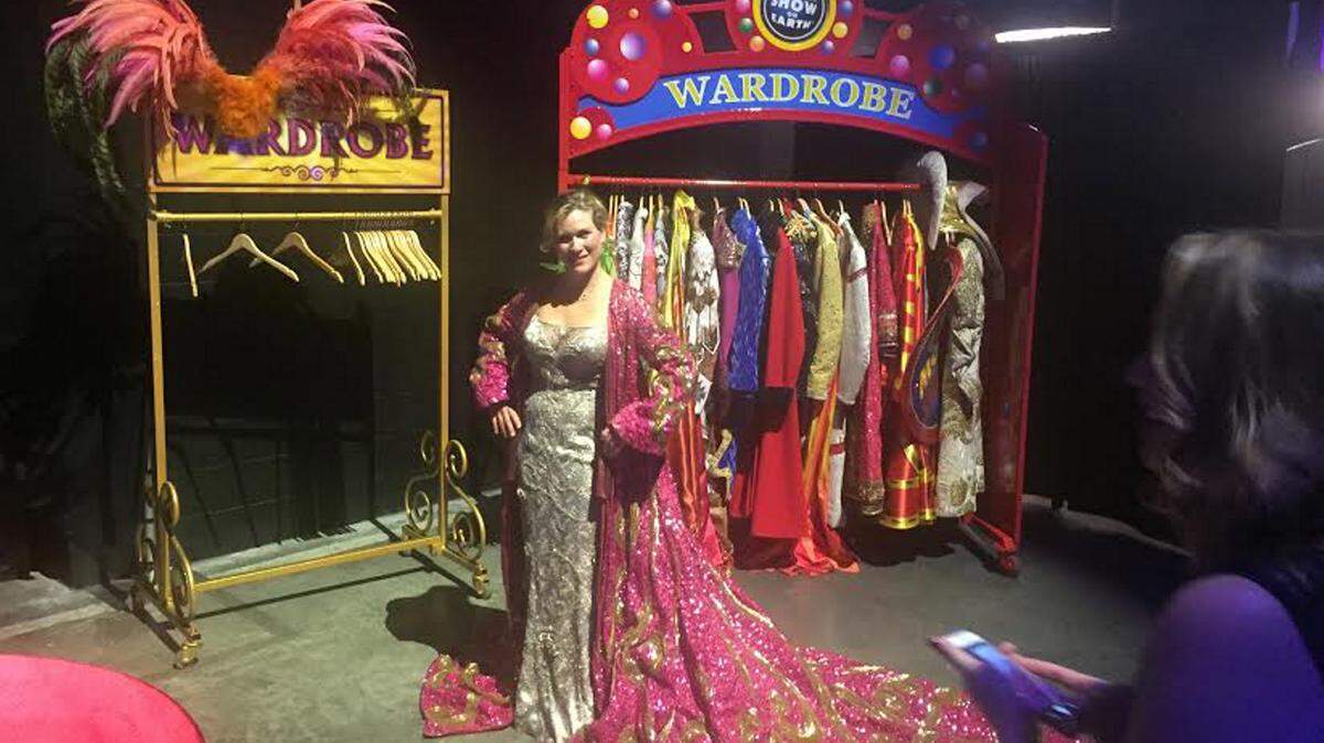 Before dinner Saturday at the Big Top Gala, guests could try on Ringling Bros. and Barnum & Bailey Circus costumes, or sign the American Cancer Society's Crush Cancer monster truck with the names of loved ones who had succumbed to or overcome cancer. 
 By MARTY CLEAR/Bradenton Herald
