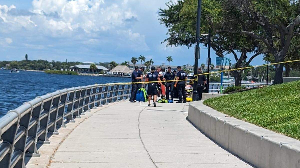 Bradenton Police Department officers are investigating a death at the Bradenton Riverwalk on Thursday, July 6, 2023. Foul play is not suspected, police said. 