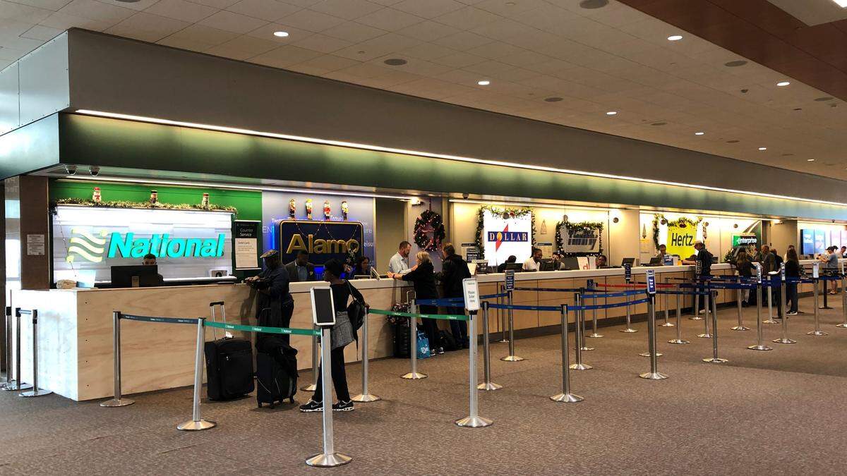 It was business-as-usual Thursday at the Sarasota Bradenton International Airport rental car counter. A week ago, an out-of-control truck smashed into the National Rental Car counter.