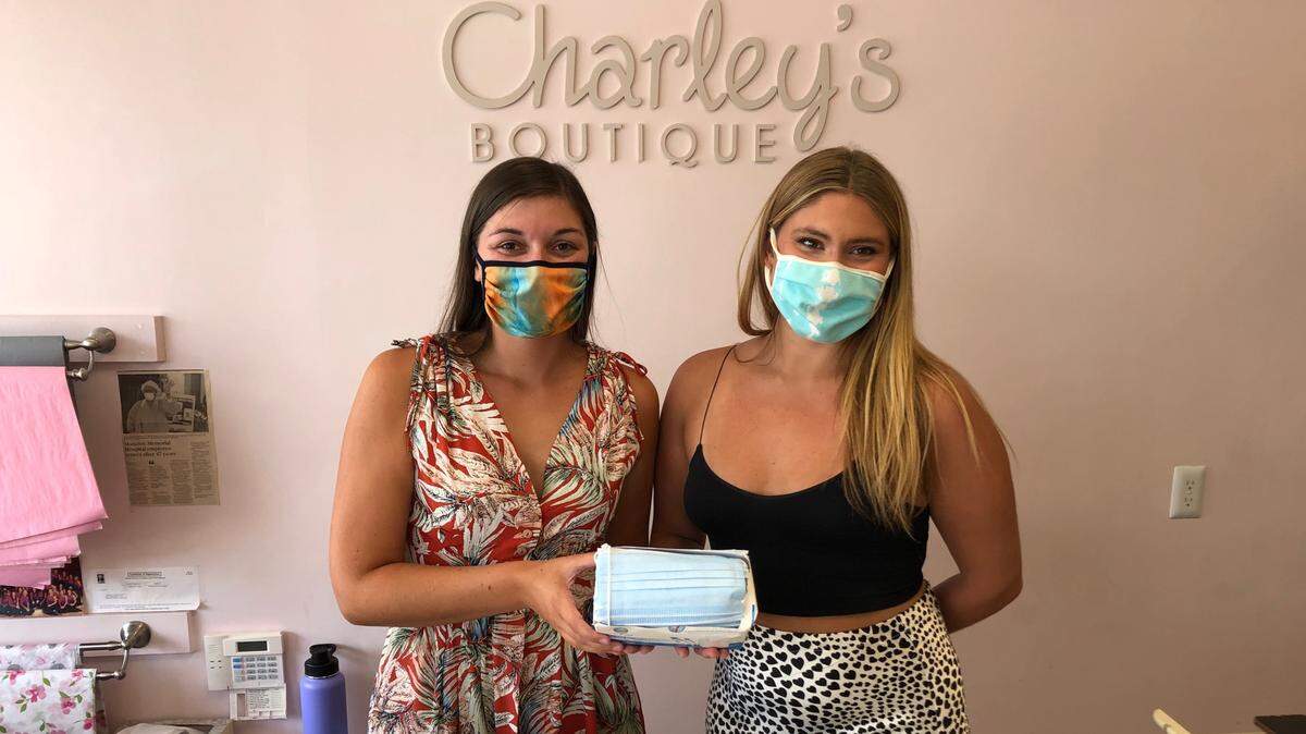 Charley’s Boutique, 5761 Manatee Ave. W., had a sign on the front door suggesting customers wear a mask. Managers Allie Clements and Sammy Hyatt said most customers have already been coming into the store wearing masks