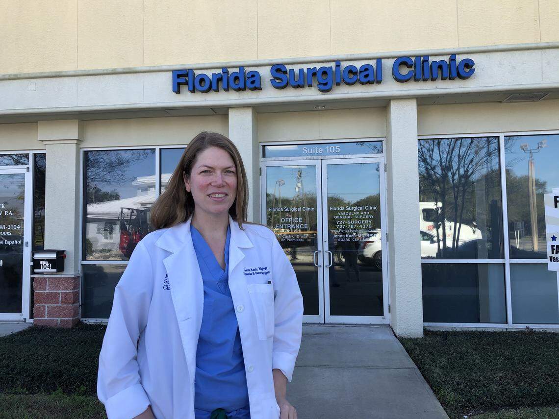 Dr. Jenna Kazil of Bradenton’s Florida Surgical Clinic recently performed a new, non-surgical procedure to prepare patients for dialysis. The procedure is believed to be the first of its kind done on Florida’s west coast