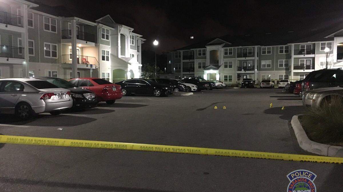 Two Sarasota police officers were injured in a shooting at an apartment complex in the 2300 block of Central Avenue early Tuesday morning. Officials say two men were also shot and drove themselves to the hospital. All suffered non-life threatening injuries, according to police.