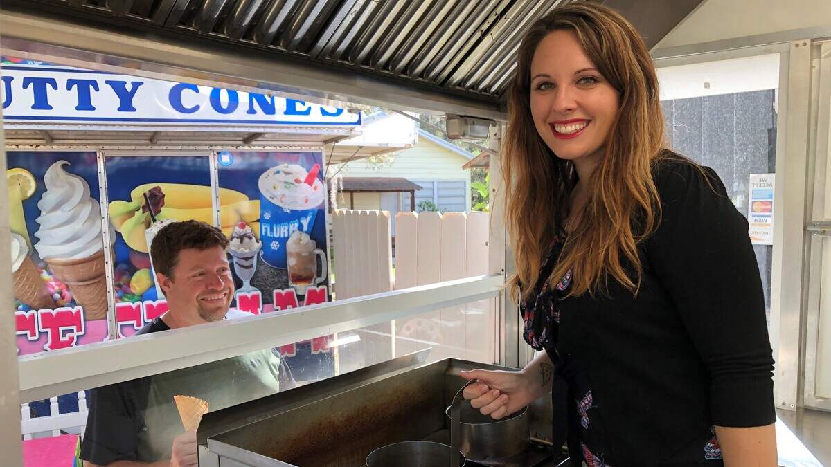 Katie and Brian Green of Katie’s Concessions & Catering, Myakka City, serve favorites like pizza, ice cream, corn dogs and more at fairs and special events.