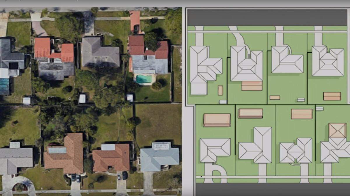County planners used an actual Manatee neighborhood to model some of the different types of ADUs that could exist under their proposed Land Development Code amendment. An ADU could be 80 percent of the size of the primary dwelling or 1,000 square feet, whichever happens to be smaller.