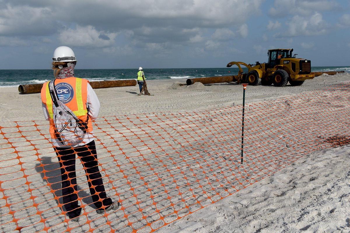 Beach renourishment is underway on Anna Maria Island, slated to take about 4 months. The U.S. Army Corps of Engineers is in charge of the project which will pump sand along the shore, restoring eroded sand.