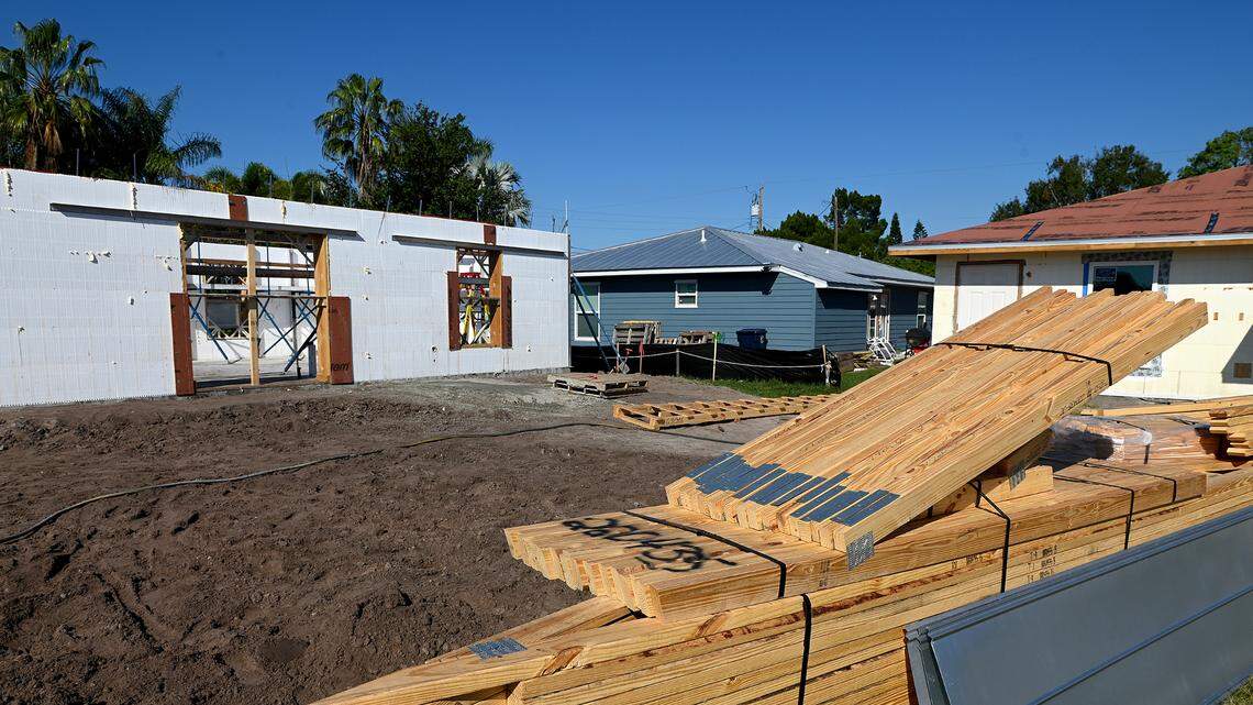 Manatee County Habitat for Humanity has built seven homes this year and is planning on 10 next year. These homes under construction are in Palmetto.