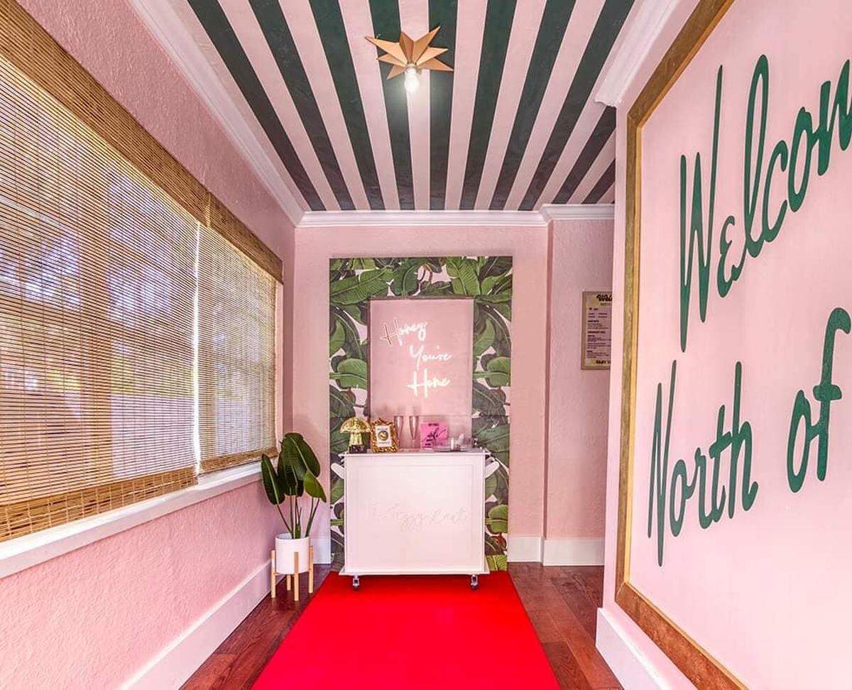 A luxury Airbnb home in West Bradenton is catching eyes with its bold decor after it was recently listed for sale.