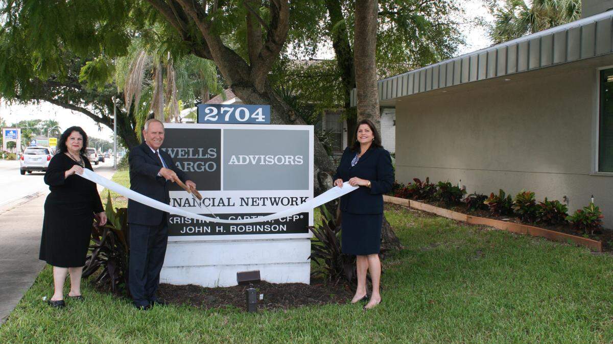 A ribbon cutting was held for Wells Fargo Advisors Financial Network, 2704 Manatee Ave. W., Bradenton. The non-bank affiliate of Well Fargo & Company offers clients support in understanding their needs and life goals and help them develop individual investment plans and investment portfolios that are easy to understand and monitor. For more information, call 941-216-3678 or wellsfargoadvisors.com. 
 Do you have a ribbon cutting you�d like to submit? Send them to Angie Monroe at amonroe@bradenton.com. 
 Photo courtesy of Manatee Chamber of Commerce.