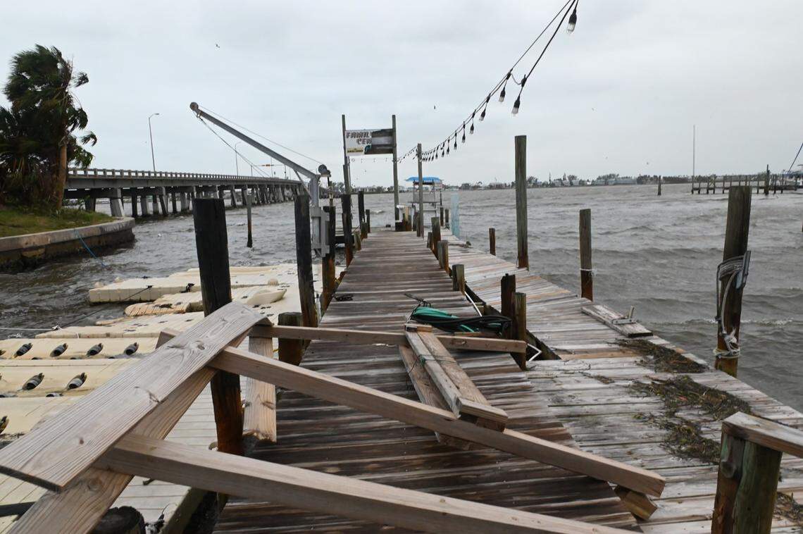 Annie’s Bait and Tackle near the Manatee Bridge on Anna Maria Island after Hurricane Ian on Thursday, Sept. 29, 2022.