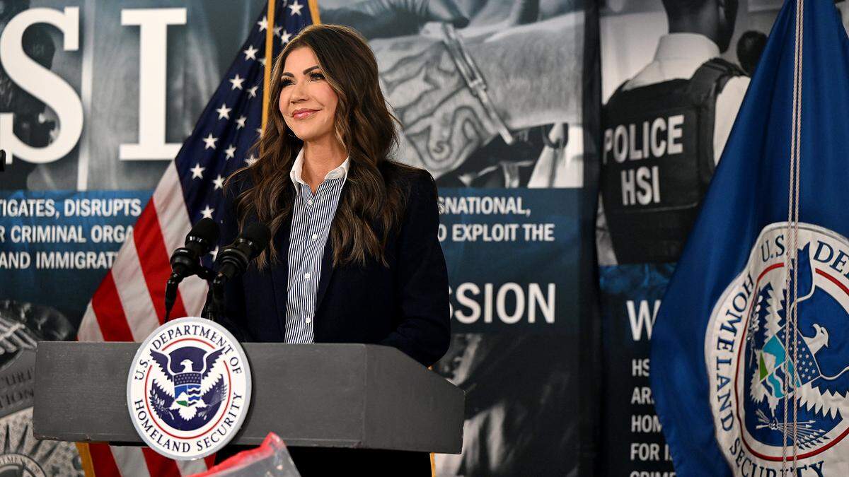 Department of Homeland Security Secretary Kristi Noem visited the DHS offices in Bradenton on Monday, Oct. 20, 2025, to give an update on ICE's crackdown on illegal immigration.