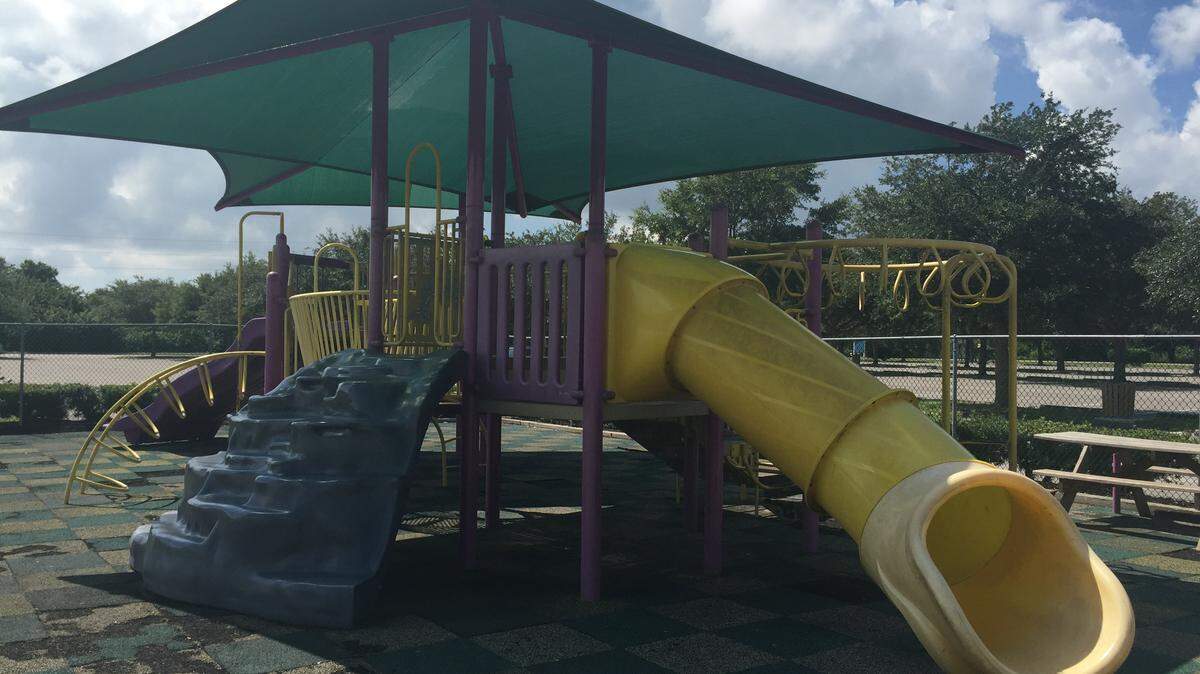 Braden River Park playground is one of three county playground scheduled to be replaced by the end of the year. 
 CLAIRE ARONSON/Bradenton Herald