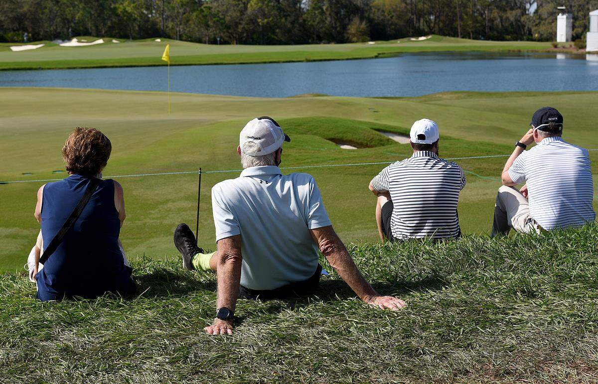 02/25/21--The 18th hole at The World Golf Championships, Workday Championship at The Concession in Bradenton, Fla.