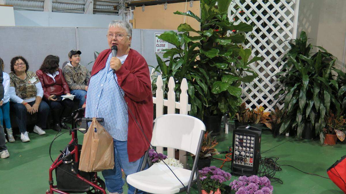 Betty Glassburn tells stories of her life as part of the Manatee County Fair’s Storytellers of Manatee County History series in  2014.