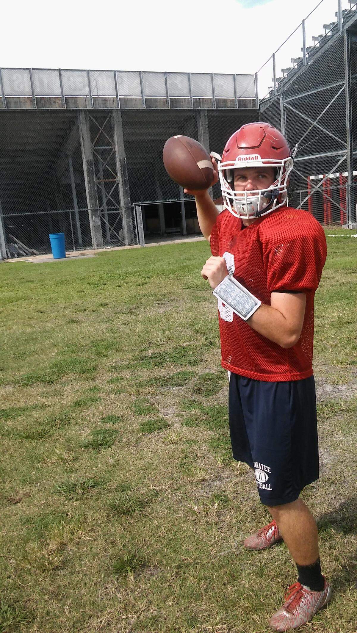 Quarterback Anthony Squitieri, a transfer from Punta Gorda Charlotte, threw five touchdown passes in limited time last season for the Tarpons.