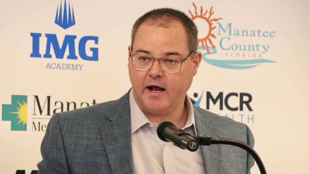 Pittsburgh Pirates President Travis Williams told a Manatee Chamber of Commerce audience on March 16, 2022, he is pleased to be back in Bradenton for the start of Spring Training at LECOM Park this week.