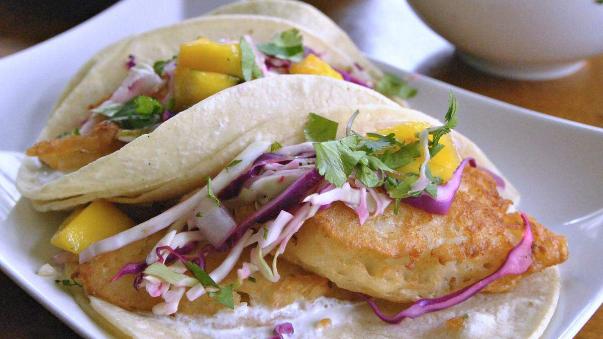 Baja-style fish tacos. Photos by Gretchen McKay/Pittsburgh Post-Gazette/TNS