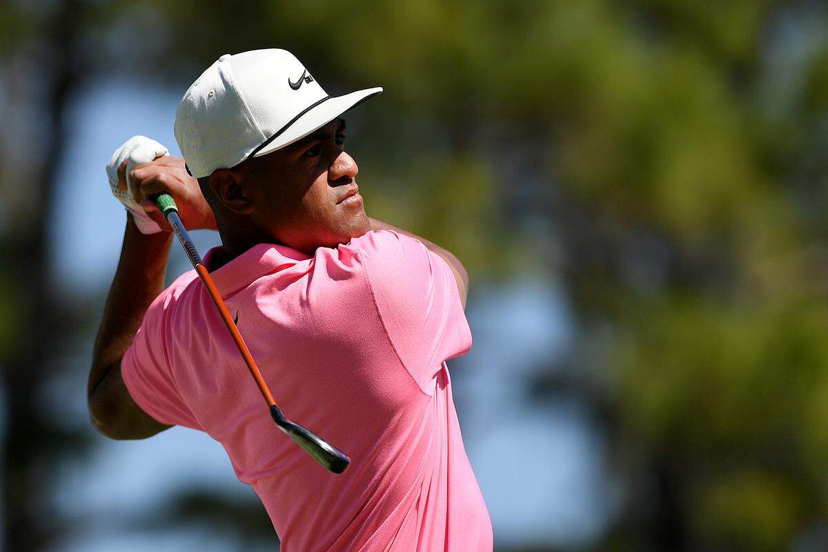 02/25/21--Tony Finau tees from the first tee at 12:48 at The World Golf Championships, Workday Championship at The Concession in Bradenton, Fla.