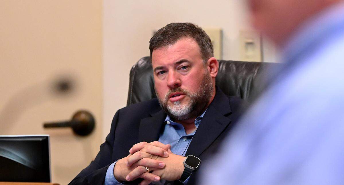 Bradenton Police Chief Josh Cramer is pictured during a Bradenton City Council meeting on Feb. 16, 2023, in this Bradenton Herald file photo.