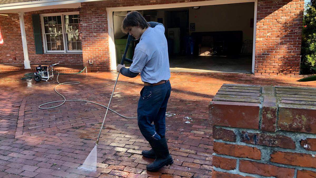 College student Erik Polin recently started a pressure cleaning business. He says he would not have been able to balance college studies and a new company during a pandemic-free year.
