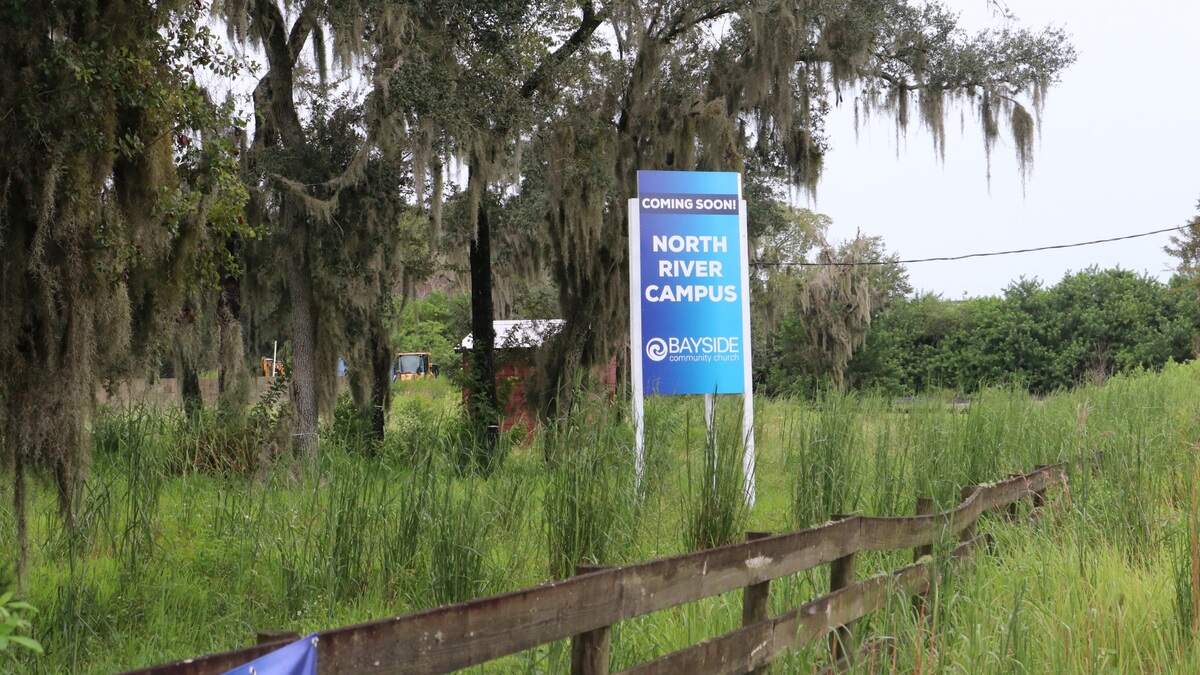 Bayside Community Church has purchased 20 acres along Moccasin Wallow Road where it plans to build its North River Campus. Before the arrival of the COVID-19 pandemic, it was attracting about 1,000 worshipers to services at Buffalo Creek Middle School.