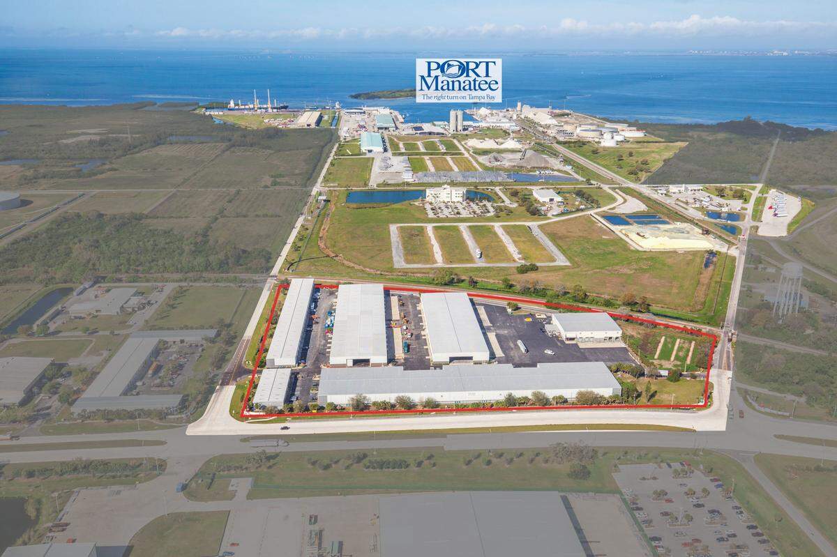 Tenants at the Port Manatee Commerce Center at 2300 South Dock Street include Del Monte, Kinder Morgan, Martin Marietta, Trans Montaigne and Air Products & Chemicals, Inc.