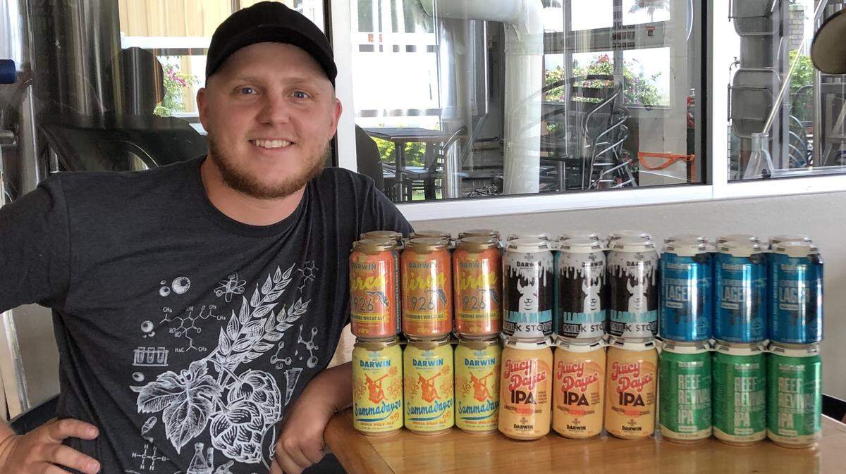 Darwin Brewing Company, 803 17th Ave. W., Bradenton, is bringing out a new brew each Thursday following the reopening of its tap room. Shown above is tap room manager Derek Kramer.