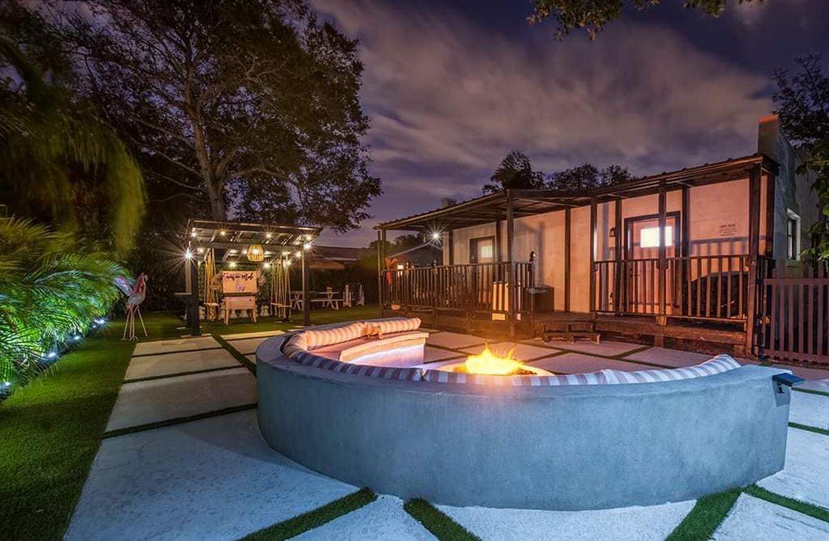 A luxury Airbnb home in West Bradenton is catching eyes with its bold decor after it was recently listed for sale.