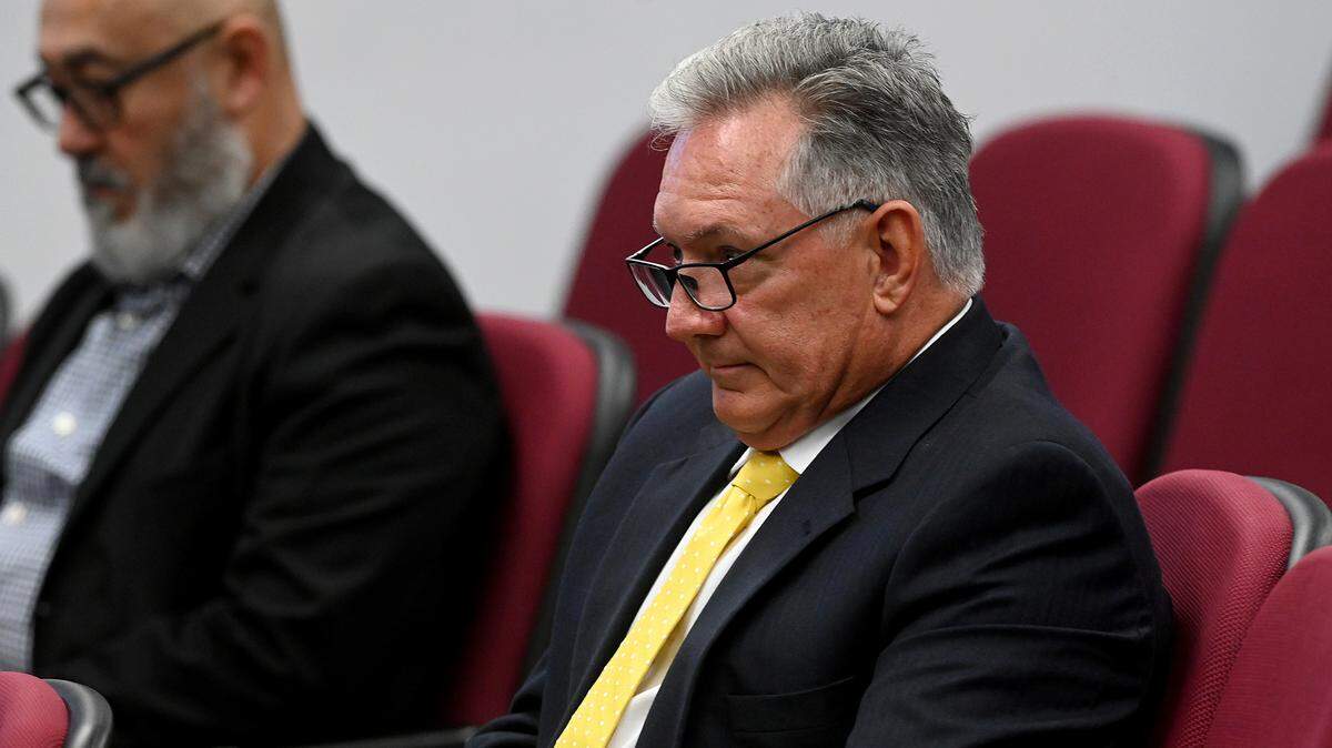 Jon Mast, president and chief lobbyist of the Manatee-Sarasota Building Industry Association, withdrew himself from consideration to become Manatee County’s acting administrator. Mast sits in the audience during a Manatee County Commission meeting on Tuesday, April 25, 2023.