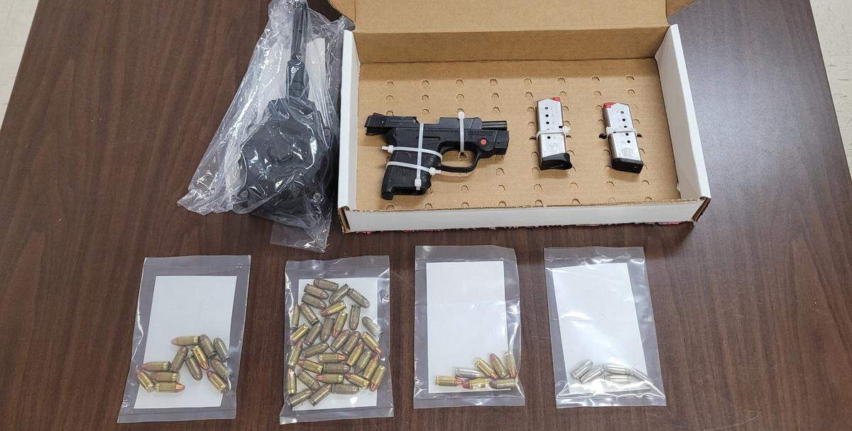 A semi-automatic handgun and dozens of rounds of ammunition were seized from a woman in the emergency room at HCA Florida Blake Hospital in Bradenton early Wednesday, Bradenton Police Department said.
