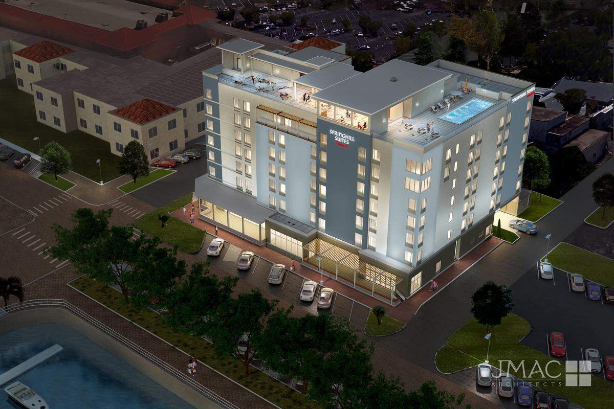 The Springhill Suites Downtown Bradenton Riverfront hotel will dramatically alter the look of downtown Bradenton when it opens this December.