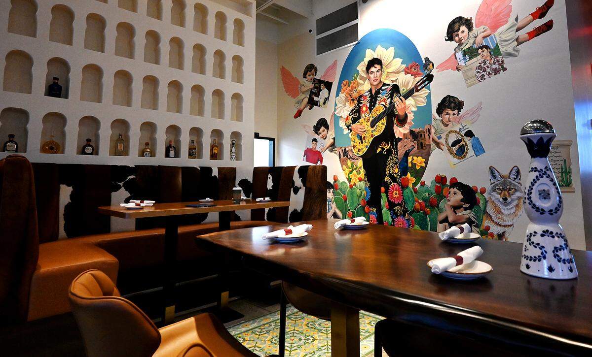 Inside the dining room at Casa Blanca, a modern Mexican tequila bar that recently opened at 4230 14th St. W., Bradenton.