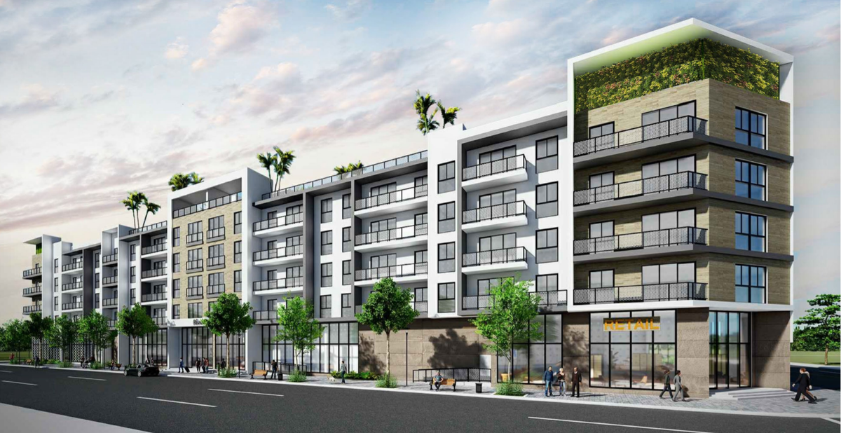 The 5-story, 80-unit, Riverview6 affordable housing complex will soon begin construction in downtown Bradenton on the southwest corner of Sixth Avenue West and Ninth Street West. The proposed design of the building is shown in this rendering.