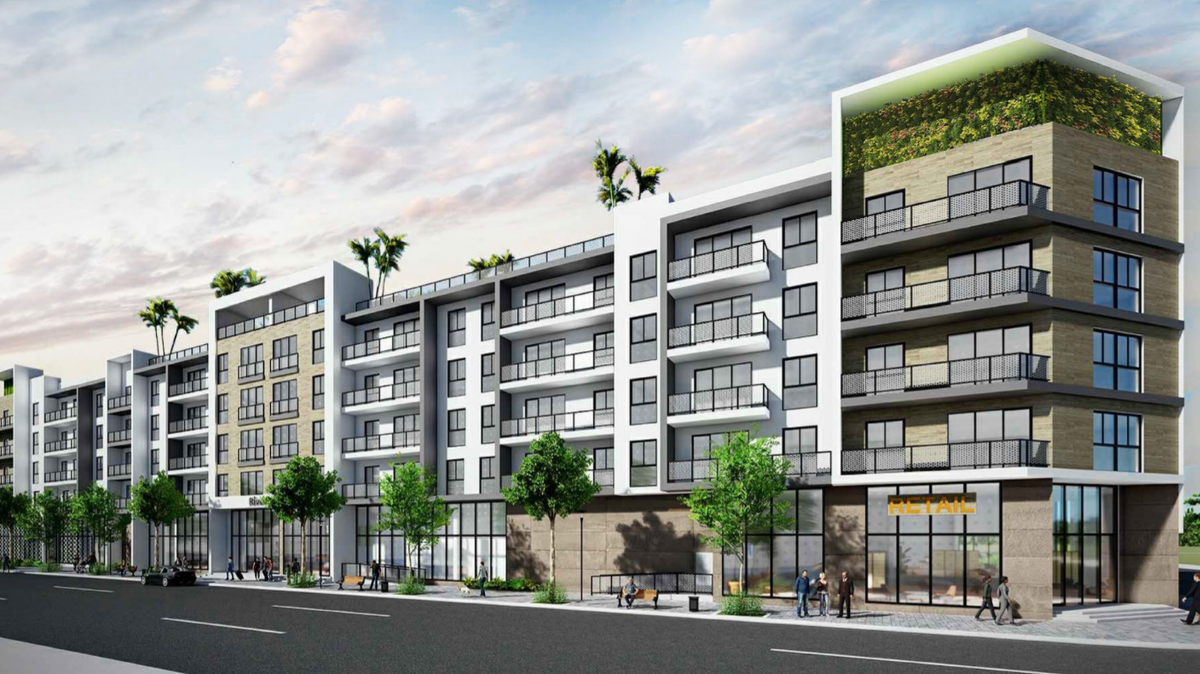 The 5-story, 80-unit, Riverview6 affordable housing complex will soon begin construction in downtown Bradenton on the southwest corner of Sixth Avenue West and Ninth Street West. The proposed design of the building is shown in this rendering.