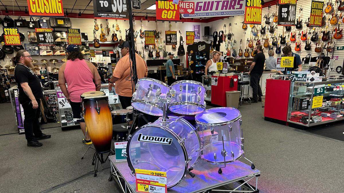 Sam Ash Music at 7606 N. Tamiami Trail, Sarasota, shown 5/6/2024, has started its store closing sale. The company with more than 40 stores coast-to-coast has announced it will be closing all of its locations.