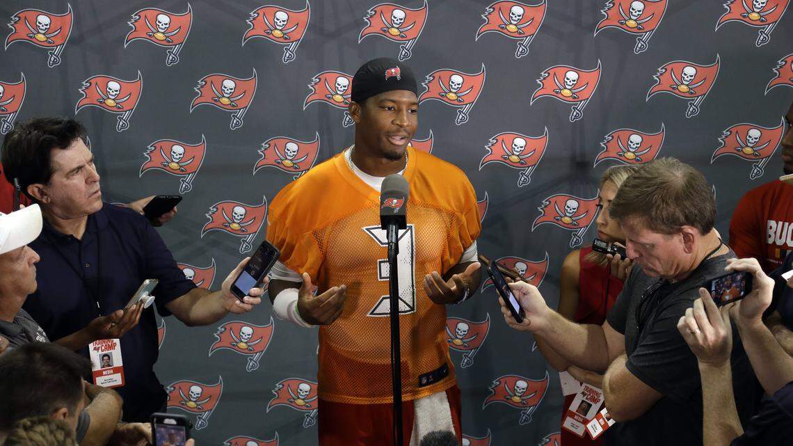 Tampa Bay Bucs quarterback Jameis Winston speaks for first time since suspension
