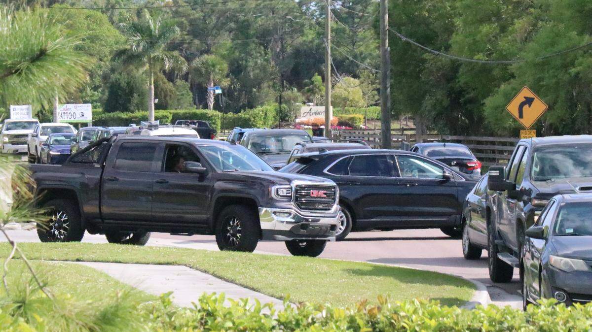 North-bound traffic on Morgan Johnson Road backs up as drivers await an opportunity to enter State Road 64 East. Residents says traffic is often bumper-to-bumper and backs up deep into their community.