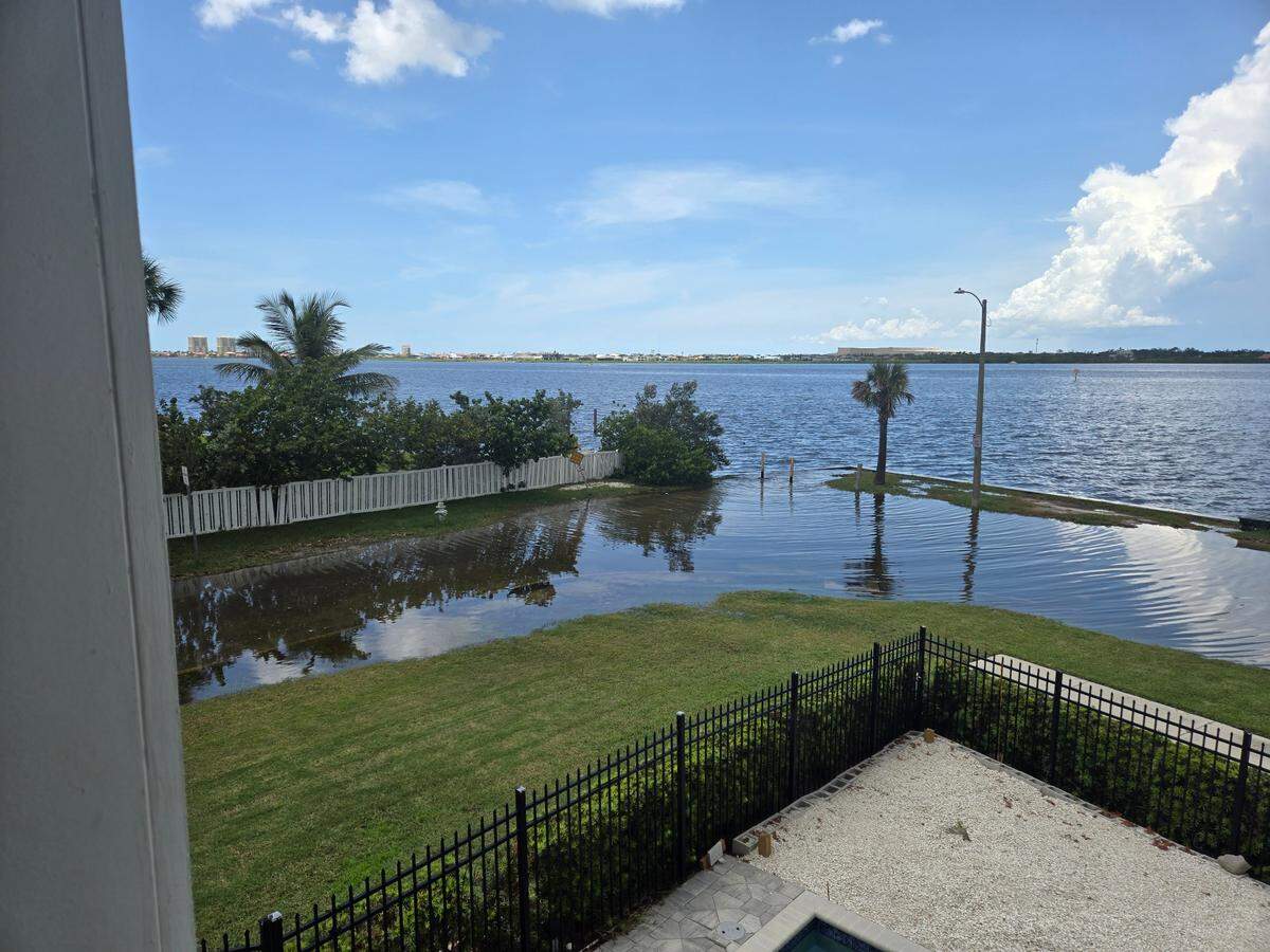 River Haven residents say high tides and storms can cause flooding in the riverside neighborhood, adding to the stormwater and wastewater issues. Photo shows the corner of Riverside Drive East and 24th Street Northeast.